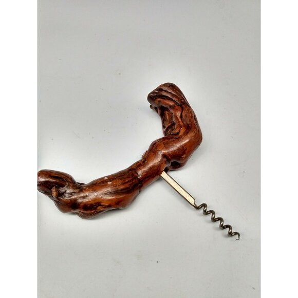 Vintage Briar Wood Corkscrew (1960-70) - 7" long handle - Gorgeous Piece - Picture 4 of 9